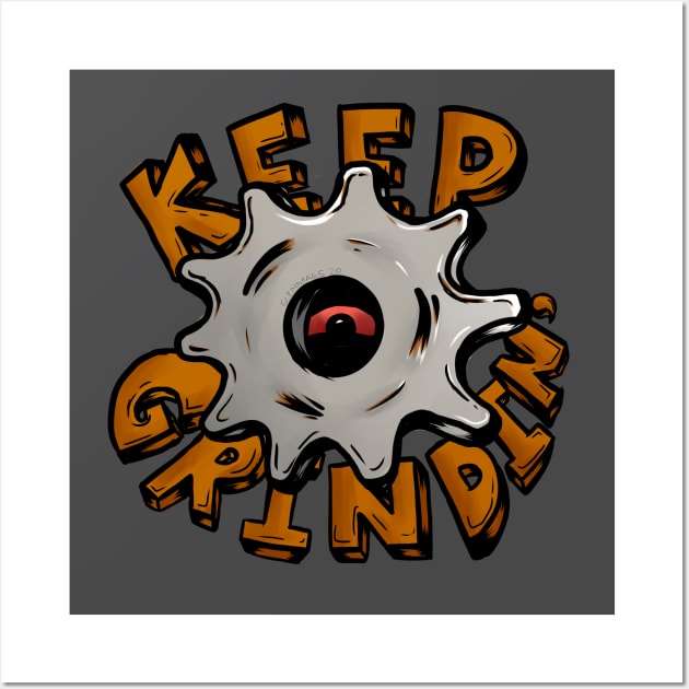 Keep Grindin' Fixed Gear Wall Art by glenmags